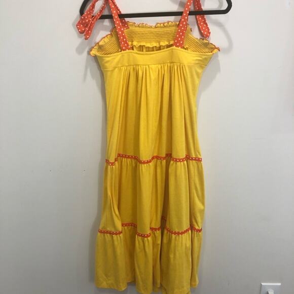 Vintage Jody T Yellow Midi Summer Dress Size 7 Cottagecore Boho - Picture 4 of 8